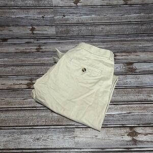 LLBean Classic Fit Women Khaki Pants Size 4 Straight Leg Casual Cotton Blend